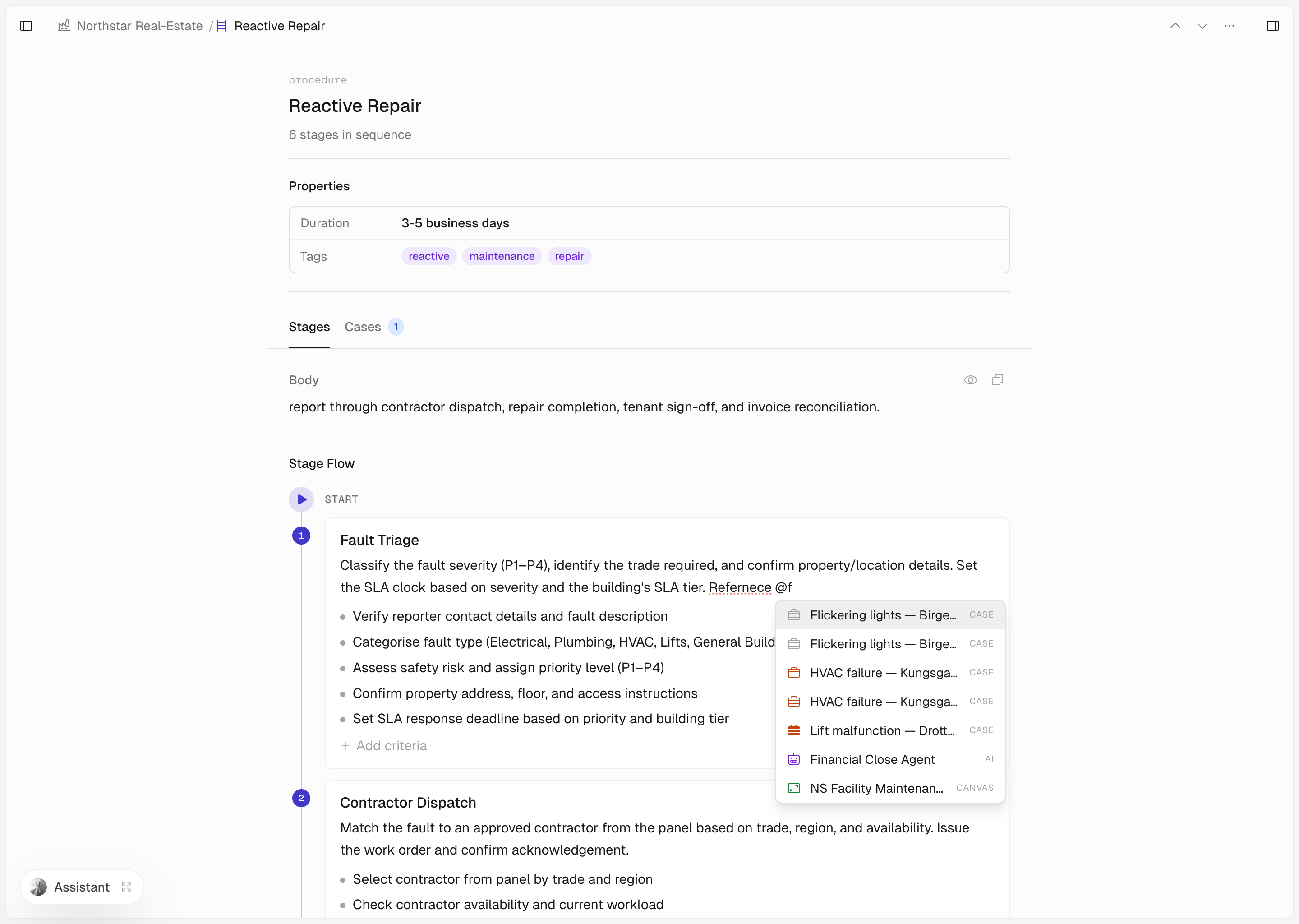 Interloom procedure detail view