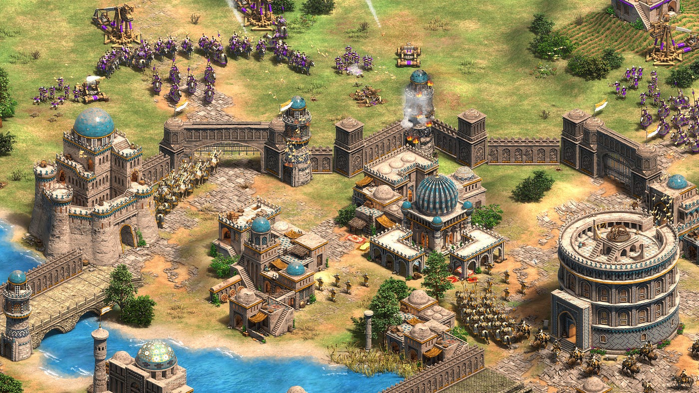 Age of Empires II — Example of a City and Units